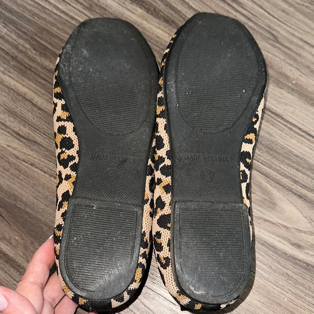 Steve Madden Black and Tan Leopard Flats